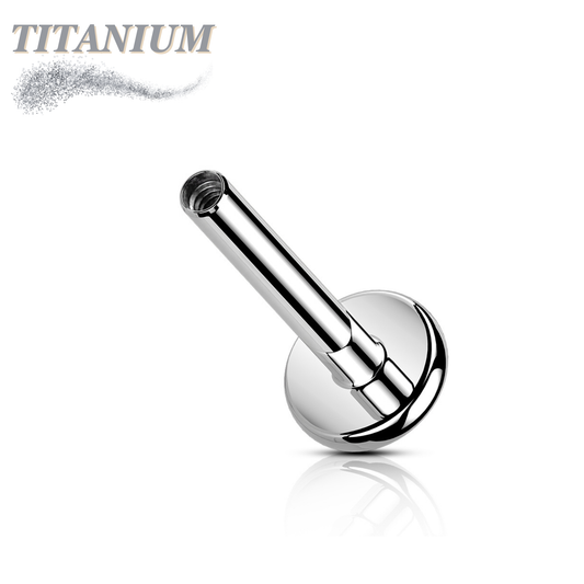 Titanium Internal Thread Labret Post Only 4mm Base