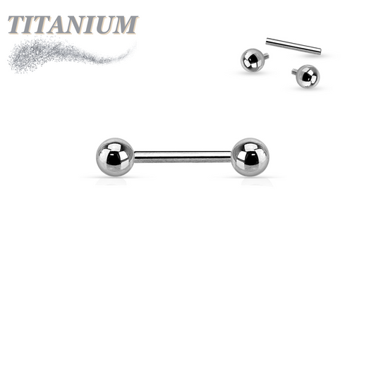 Titanium Internally Threaded Straight Barbells