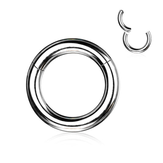 Surgical Steel Standard Hinged Rings Silver Only 20G-2G