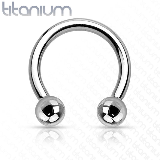 Titanium Solid Circular Barbell/Horseshoe Internally Threaded